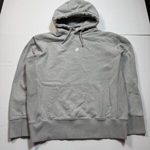 Superdry Hoodie Sweatshirt Mens XL Gray Pullover Kangaroo Pocket Logo Casual